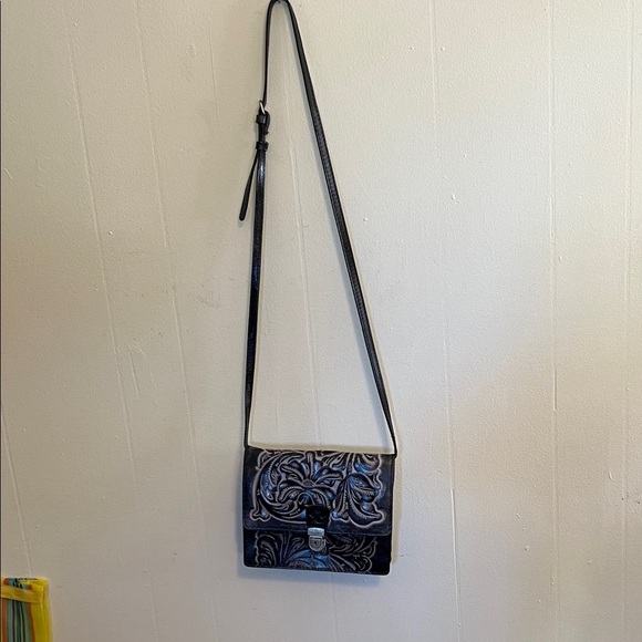 Patricia Nash Handbags - Patricia Nash Black and Blue Crossbody Bag